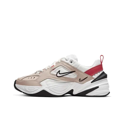 Nike M2K Tekno Low Топ Толстоподошвенные кроссовки Женские Белые Молочно-чайный