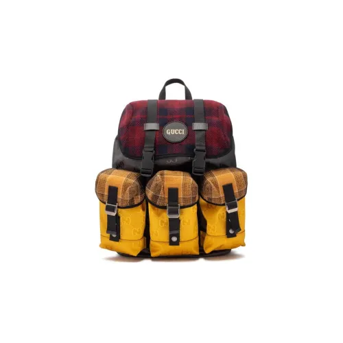 GUCCI Nylon Backpack Standard Men's Red Yellow GUCCI Нейлон Рюкзак Стандартный Мужской Красный Желтый