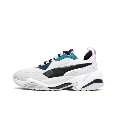 PUMA Thunder Rive Droite Амортизация Износостойкий Низкий Топ Толстая Подошва Кроссовки Женские Серый Розовый Черный