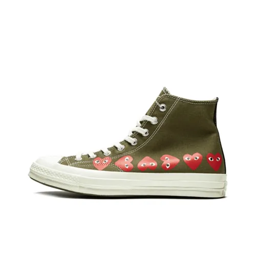 CDG x Converse 1970s Chuck High Top Canvas Shoes Unisex Green CDG x Converse 1970s Chuck High Top Кеды Унисекс Зеленый