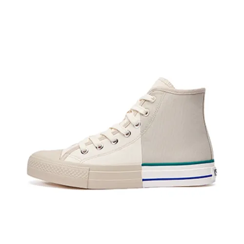 ISTEP High-Top Canvas Shoes Ecru Women's
