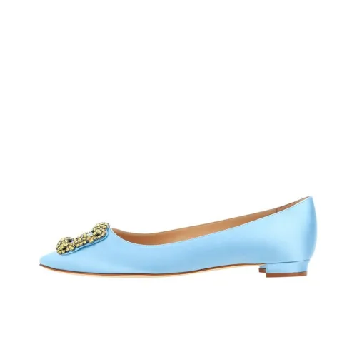 MANOLO BLAHNIK Hangisi Туфли на плоской подошве Женские Синие