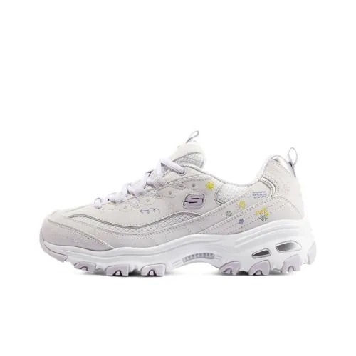 Skechers D'LITES 1,0 Heartthrob Медвежонок Низкий Топ Толстая Подошва Кроссовки Женские Лаванда