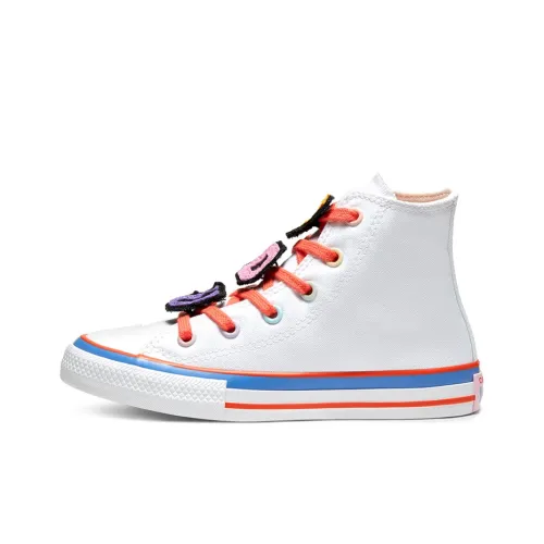 Converse Chuck Taylor All Star High Топ Кеды Женские Белые Оранжевые Красные