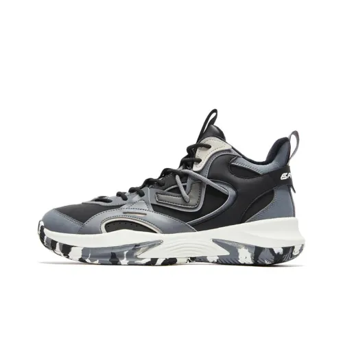 QIAODAN Slip-resistant Abrasion-resistant High Top Basketball Shoes Men's Black QIAODAN Противоскользящие Износостойкие Высокие Баскетбольные Кроссовки Мужские Черные