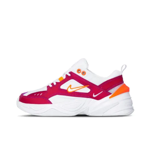 Nike M2K Slip-on Устойчивый к истиранию Низкий Топ Толстая подошва Кроссовки Женские Темно-красный Белый