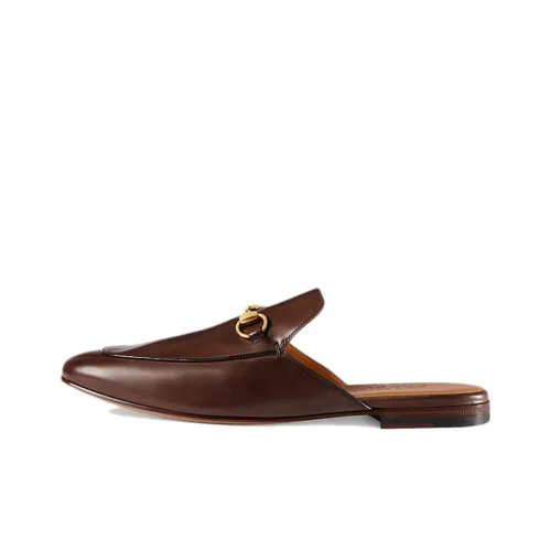 GUCCI Домашние тапочки Мужские Темно-коричневые