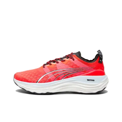 PUMA ForeverRUN Nitro Амортизация Износостойкий Низкий Топ Беговые кроссовки Женские Красный