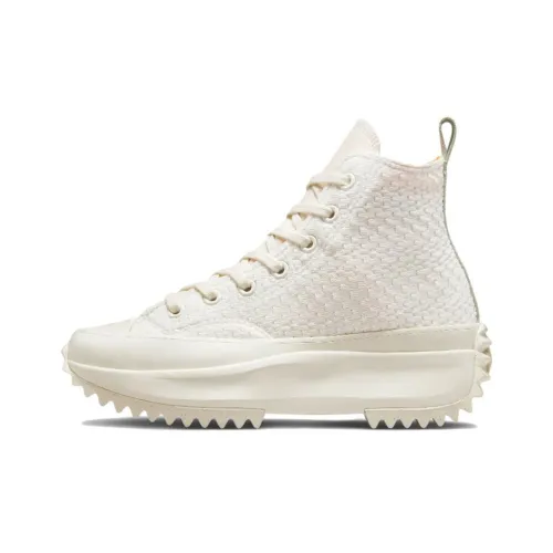 Converse Run Star Hike Платформа Высокие Кеды Женские Белые