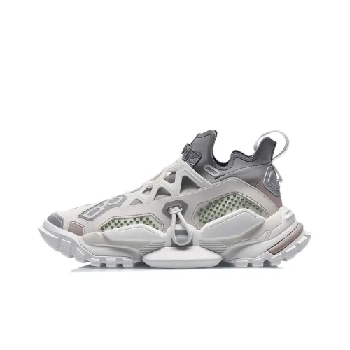 Подкладка Rekindled противоскользящая устойчивая к истиранию легкий низкий топ кроссовки с толстой подошвой унисекс белый серый