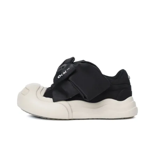 Ocai 002 Smile Low-Top Canvas Shoes Винтажный Черный + Черный Бант Унисекс