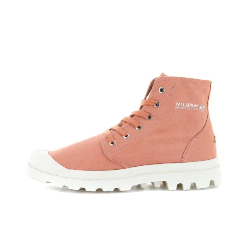 Palladium Pampa Hi Organic II противоскользящие устойчивые к истиранию высокие кеды унисекс розовые и белые