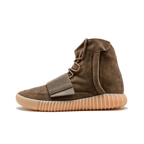 Adidas Originals Yeezy Boost 750 Шоколад Светло-коричневый Гум Шоколад Амортизация Высокий Топ Толстая подошва Кроссовки Мужские Коричневый