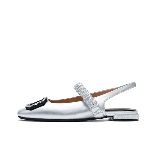 Marie Claire Женские повседневные туфли, мерцающее серебро, женские