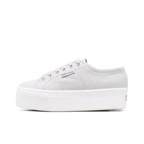 SUPERGA Износостойкие Дышащие Низкие Кеды Женские Серые
