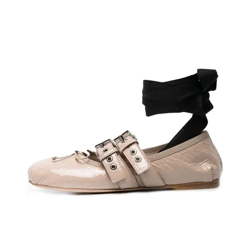 MIU MIU Naplak Повседневная обувь Женская Розовая