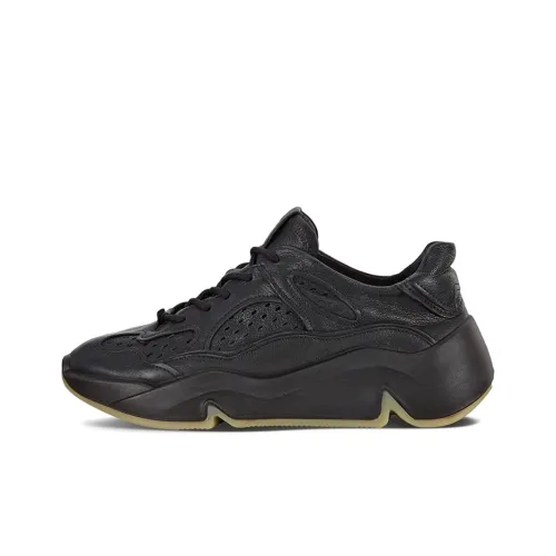 Ecco Tide Fun Low Топ Толстоподошвенные кроссовки Женские Черный