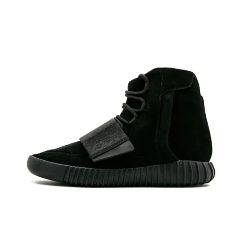 Adidas Originals Yeezy Boost 750 'Triple Black' Высокие Кроссовки с Толстой Подошвой Унисекс Черные