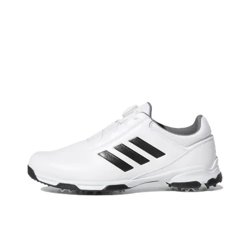 Adidas Traxion Lite BOA Устойчивый к истиранию Низкий Топ Обувь для гольфа Мужская Белый Черный