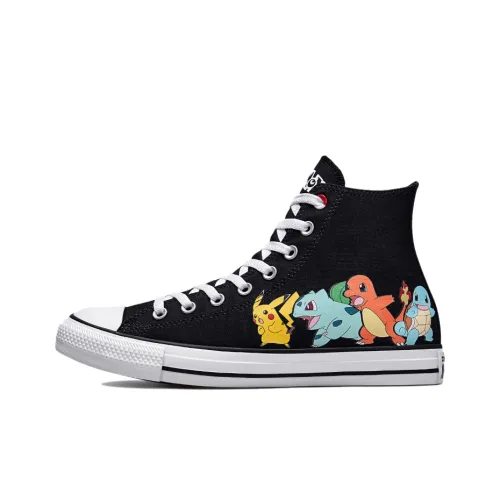 Pokémon x Converse Chuck Taylor All Star 'First Partners' Высокие Кеды Унисекс Черные