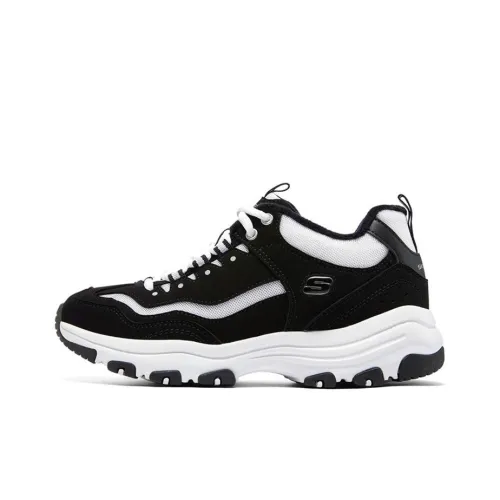 Skechers I Conik Low Топ Толстая подошва Кроссовки Женские Черный Белый