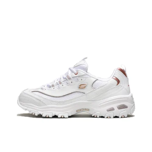 Skechers D'LITES 1,0 Дышащий и Легкий Низкий Топ Кроссовки с Толстой Подошвой Женские Кремовые