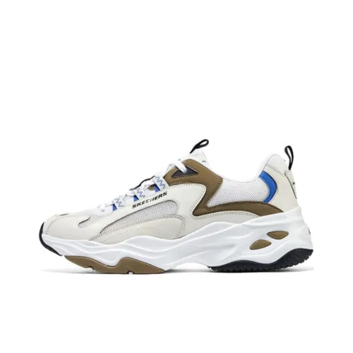 Skechers D'LITES 4,0 4,0 Low Топ Толстая подошва Кроссовки Мужские Белый Коричневый