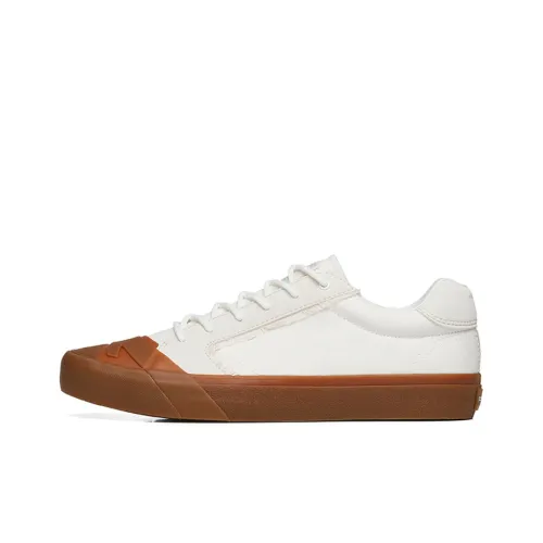 ANTA Life Collection противоскользящие устойчивые к истиранию низкий топ кеды мужской белый-коричневый