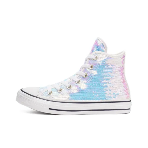 Converse Chuck Taylor All Star High Топ Мини Блестки High Топ Кеды Женские Синий Розовый