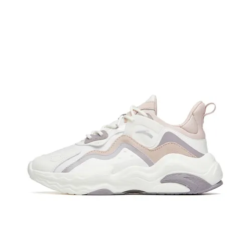 ANTA Life Collection MIX4,0 Противоскользящий Устойчивый к истиранию Низкий Топ Кроссовки с Толстой Подошвой Женские Белый Розовый