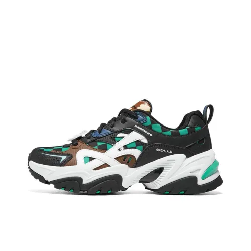 Skechers Stamina V2 Demon Slayer Kimetsu No Yaiba Коллаборация Низкий Топ Масло-Подошва Кроссовки Женские Черный Colorful