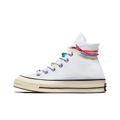 Converse Chuck 70 Вышитый Браслет Высокие Кеды Женские Белые