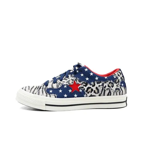 Конверс One Star Series Low Топ Кеды Унисекс Леопардовый принт