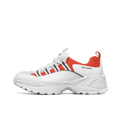 Skechers Kozmiks Low Топ Толстая подошва Кроссовки Мужские Красные Белые