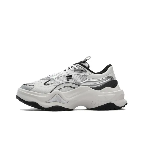 FILA FUSION BIANCO II Бьянко 2 Покрытие Увеличение Низкий Топ Толстая подошва Кроссовки Женские Серебристый Серый