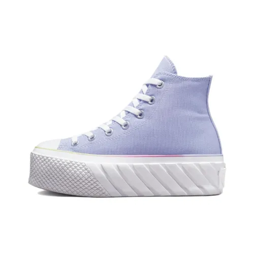 Converse Chuck Taylor All Star 2X Lift Platform High Top Canvas Shoes Women's Purple