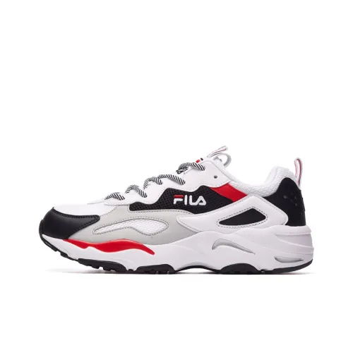 FILA Tracer Low Топ Толстая подошва Кроссовки Мужские Черный Белый Красный