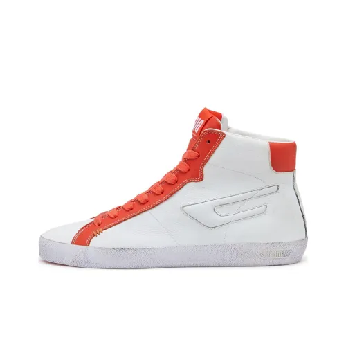 DIESEL S Leroji MID Скейтборд Кроссовки Мужские Белый Оранжевый