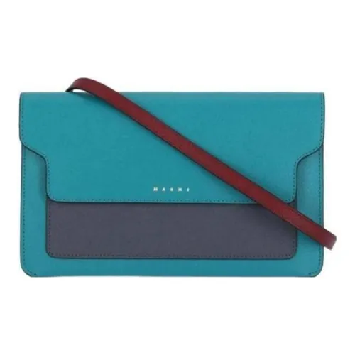 MARNI Телячья кожа Сумка через плечо Стандартная Женская Синяя