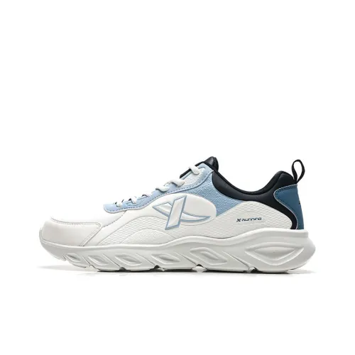 XTEP Slip-resistant Waterproof Низкие кеды для бега Мужские Белый Черный Синий