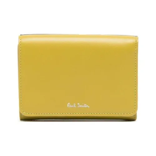 Paul Smith Телячья кожа Монетница Кошелек Женские Желтый черный