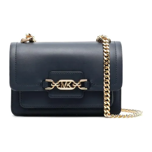 MICHAEL KORS MK Heather Телячья кожа Сумка через плечо Сумка на плечо Маленькая Женская Midnight Blue