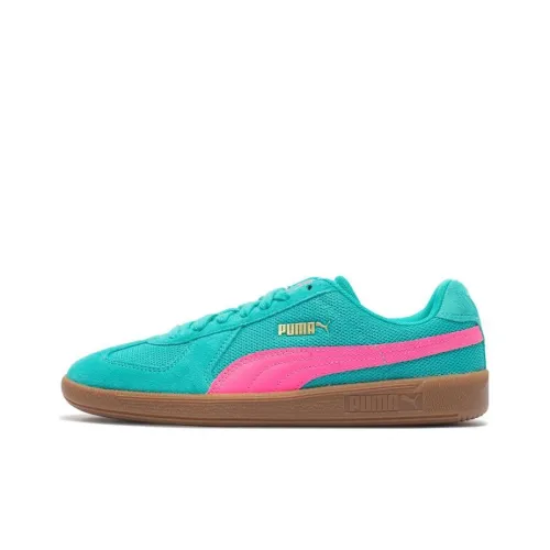 PUMA Army Trainer Low Топ Скейтборд Кроссовки Унисекс Зеленый Розовый