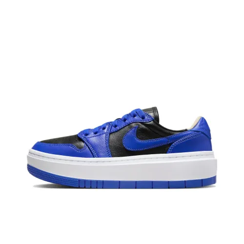 Jordan Air Jordan 1 Амортизаторы Slip-resistant Низкий топ Винтажные баскетбольные кроссовки Женские Синий Черный