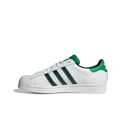 Adidas Originals SUPERSTAR Устойчивые к истиранию низкие скейтбордические кроссовки Мужские Белые Зеленые