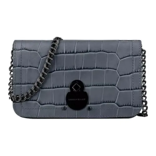 LONGCHAMP Сумка через плечо из коровьей кожи женская синяя серая