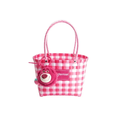 POTDEMIEL X Disney Розово-красная ткань вязаная сумка для покупок Picnic сумка для покупок HWBF2768 мерч по IP