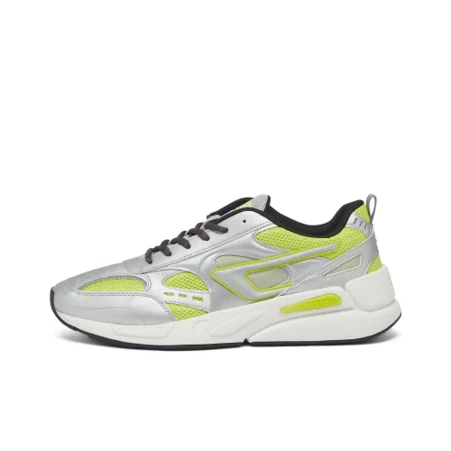 DIESEL S Serendipity Casual Low Top Silver Green Men's