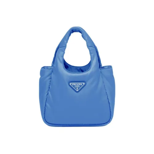 PRADA RE Нейлоновая сумка-тоут сумка для покупок мини-сумка женская светло-фиолетовая синяя