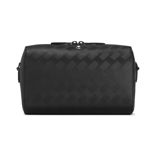 MONTBLANC Full Зернистая кожа коровы Mailbox Сумка Клатч Сумка для туалетных принадлежностей Мужской Черный